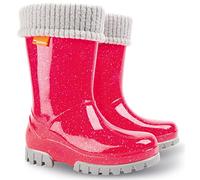 Demar Toddlers Kids Boys Girls 2-10yrs Wellies Rain Boots Children Wellington Warm Lined (Pink Hot), 4 UK Child
