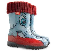 Demar Toddlers Kids Boys Girls Wellies Rain Boots Warm Lined Wellington Boots