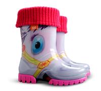 Demar Toddlers Kids Boys Girls Wellies Rain Boots Warm Lined Wellington Boots