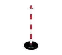 Demarcation Barrier Chain Support Post Red/White