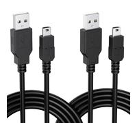Demark 2 Pack Mini USB Cable 1M, USB 2.0 Type A to Mini B Data Sync Cord | Compatible with Blue Yeti, for GoPro Hero, for PS3 Controller, for Dash Cam & Camera, Charging & Data Sync