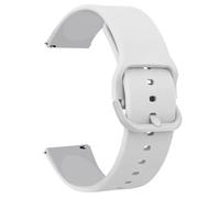 Demark Silicone Strap, Quick Buckle Waterproof Soft Strap, Black strap, Silver Stainless Steel Buckle, Men's and Women's Smartwatch s trap, Sport Watch s trap 18mm 20mm 22mm (White, 18mm)
