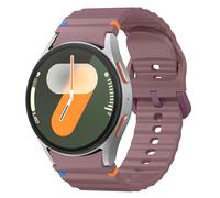 Demark Sport Strap Compatible with Samsung Galaxy Watch 7 Strap - Soft Silicone Band für Galaxy Watch 6 5 4 Strap 40mm 44mm-No Gap Wave Watchband for 6 Classic/4 Classic/5 Pro/FE (Smoke Purple)