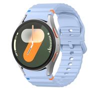 Demark Sport Strap Compatible with Samsung Galaxy Watch 7 Strap - Soft Silicone Band für Galaxy Watch 6 5 4 Strap 40mm 44mm-No Gap Wave Watchband for 6 Classic/4 Classic/5 Pro/FE (Light Blue)