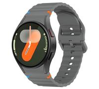 Demark Strap for Samsung Galaxy Watch 6,No Gap 20mm Silicone Strap for Galaxy Watch 7/6/5/4/FE 40mm 44mm/Galaxy Watch 6 Classic 43mm 47mm/Galaxy Watc h 5 Pro 45mm/Watc h 4 Classic (Space Gray)