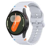 Demark Strap for Samsung Galaxy Watch 6,No Gap 20mm Silicone Strap for Galaxy Watch 7/6/5/4/FE 40mm 44mm/Galaxy Watch 6 Classic 43mm 47mm/Galaxy Watc h 5 Pro 45mm/Watc h 4 Classic (Light Gray)