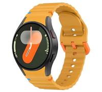 Demark Strap for Samsung Galaxy Watch 6,No Gap 20mm Silicone Strap for Galaxy Watch 7/6/5/4/FE 40mm 44mm/Galaxy Watch 6 Classic 43mm 47mm/Galaxy Watc h 5 Pro 45mm/Watc h 4 Classic (Yellow)