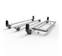 DEMARVAN Ford Transit Custom Roof Rack 3 Bars With Rear Roller And Loadstops 2013 To 2024 (Fits Gen1 Standard H1 Roof Height) At86Ls+A30