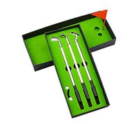 Demason 3 Pcs Golf Pen Set, Mini Golf Club Gift Set Presents for Dad Ballpoint Pen Flag Set for Father's Day, Christmas, Business