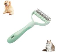 Dematting Comb for Dog & Cat Pet Deshedding Tool Double Sided Deshedding Tool Removes Knots and Tangled Hair for Small,Medium & Large Dogs Cats A5TMS