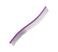 Dematting Comb For Dogs - Ergonomic Dog Grooming Curved Comb - Metal Dog Comb, Dog Combs For Grooming Matting, Doodle- Brush, Dematting Comb For Dogs