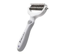 Dematting Comb Rake for Dogs and Cats - Double Sided Professional Grooming Tool - Remove Mats and Tangles Safely With Rounded End Blades