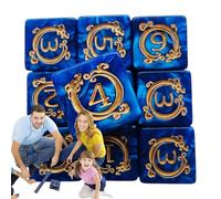 demaxiyad Acrylic Dice | Six Sided Dice - Role Playing Dragon Pattern 10x Creative Toys for Decor Desk Car Kids Adults Men Women