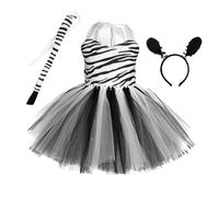 demaxiyad Animal Costume Set, Zebra Costume for | Toddler Cosplay Costume Sleeveless Soft Animal Costume for Girls 1-12 Years