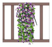 demaxiyad Artificial Flowers, Weatherproof, Decorative Flowers | 50 cm Fade Resistant and Weatherproof Silk Foliage Realistic Rustic Style Daisies for Indoor Patio