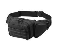 Demaxiyad Bum Bag, Waist Bag for Men and Women, Hiking Waist Bag, Camping Belt Bag with Adjustable Shoulder Straps and Five Pockets, for Cycling, Gym, Climbing, Holiday, black, see description, See