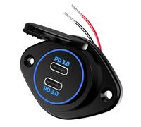 demaxiyad Bus Charger Socket - USB 12V/24V 2 Ports Bus Fast Charging Socket | Road Trip LED Light Design Charging for Wireless Headphones, Tablets