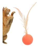 demaxiyad Cat Balls, Cat Ball Toy, Rolling Hunting Toy, Portable Cat Feather Balls for Hunting Hunting Mental Simulation for Boredom Relief