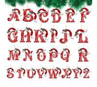 demaxiyad Christmas Tree Decorations with Letters, Christmas Decorations with Alphabet Letters - Funny Decorations for Christmas Trees, Christmas Decoration Pendants 26 Letters, Ornaments
