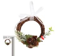 demaxiyad Christmas wreaths for front door, Christmas door wreath, small artificial Christmas wreath | garland holiday ornaments Christmas decoration, front door wreath decoration