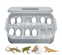 demaxiyad Clear Egg Incubator - 12 Grids Gecko Breeding Box | Incubators for Hatching Eggs Portable Reptile Incubator for Small Reptiles