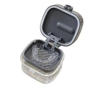 demaxiyad Dentistry Holder | Denture Bath Cup with Mirror, Teeth Protector, Cleaning Set for Travel, Bathroom, Dental Appliance, grey, Se référer au descriptif, Refer to description