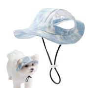 demaxiyad Dog Bucket Hat | Pet Hat for Dogs With Ear Holes,Sun Protection Breathable Pet Accessories Cat Sunbonnet for Small Doggy & Garden