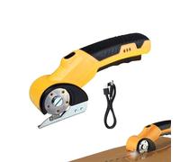 demaxiyad Electric Cutter for Cardboard - 320RPM Portable Cutting Tool with Safety Lock and LED Light - Rechargeable Rotary Scissors for Fabrics Leather Carpeted Cardboard DIY Workshop