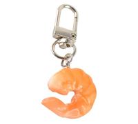 demaxiyad Imitation Food Keychain | Realistic Shrimp Keychain Charm | Creative Keyring, Fun Cute Simulated Food Orange Shrimp Keychain Pendant for Backpack