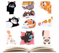 demaxiyad Magnetic Bookmarks - Bookmarks with Cat Design | Fun Bookmarks for School Parish Club Library Corner Reading Diary