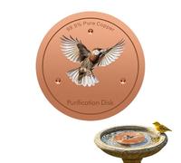 demaxiyad Metal Disc Bird Bath Cleaning Tray Bird Bath Purification Disc with Three Point Holder Outdoor Fountain Garden Patio Lawn Yard Farm