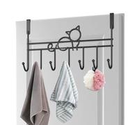 demaxiyad Over The Door Towel Rack,Cat Shaped Sturdy 7 Hooks Door Hanger - Over Door Hook for Coat Robe Hat Clothe and Towels, Over Door Hanger