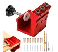 demaxiyad Pocket Gauge, Pocket Screw Gauge - Complete Pocket Jig Hole System | Drill Gauge for Angled Holes, Pocket Dowel Hole Gauge System Set for Woodworking