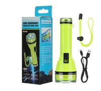 demaxiyad Scuba Diving Flashlight | Diving Flashlight Underwater Light - Rechargeable Submarine Torch with Anti-Slip Strap for Beginners Scientific Research Shrimping Exploration