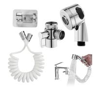 demaxiyad Sink Attachment for Faucet - Bathroom Faucet Head Sprayer Hose Set - Flexible Hose Shower Head Adapter for Tub Bathroom Utensils Cleaning Pet Grooming Hair Washing Utility Room Laundry