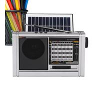 demaxiyad Solar Radio - Rechargeable Transistor Station | Multi-Band Speaker with Powerful Torch and Needle for Home, Travel, Camping, Beach, Gym, School