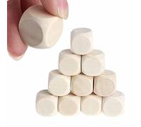 demaxiyad Wooden Dice - Blank Dice Toy - Wooden Dice, 6-sided Wood Cubes, Wood Square Dices Blocks With Rounded Corners
