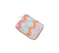 DEMbu Euro-n color glitter PU purses student Ladies Short Zipper Purse Change Purse ID bag, Color 2, Fresh and Sweet
