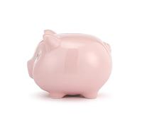 DEMDACO Baby Classics Collection Classic Pink Ceramic Piggy Bank for Girls & Kids Large 7-inch Glazed Money Bank - Perfect for Saving Coins & Bills - Nursery Decor & Gift