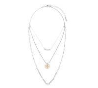 DEMDACO Beaded Love Cross Prayer, Silver/Grey 16.5 Inches Plus Extension Beads/Metal Everyday Fashion Layered Necklace