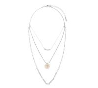 DEMDACO Beaded Love Heart Prayer, Silver/Grey 16.5 Inches Plus Extension Beads/Metal Everyday Fashion Layered Necklace
