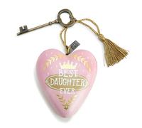 Demdaco Best Daughter Art Heart Ornament