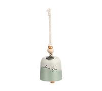Demdaco Choose Hope Green 2.5 inch Ceramic Stoneware and Wood Mini Inspired Bell