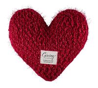 DEMDACO Giving Heart Cranberry Red 10 x 11 Cotton Decorative Throw Pillow