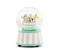 DEMDACO Katy Ellis Collection Noah's Ark Musical Water Globe Glittering Safari Animal Snow Globe with Elephant, Lion, Tiger, Giraffe - Baby & Nursery Gift - 3 x 5 Inches