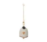 DEMDACO Mini Golden Heart 2.5 inch Stoneware, Metal, Wood, Iron Mini Inspired Bell