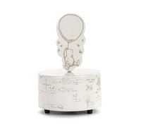 DEMDACO Pooh Bear Baby Collection Music Box Off-White Stoneware Classic Bear & Balloon Figure with Acre Wood Map Design Beloved Lullaby Keepsake for Nursery & Baby Gift 4 x 5 Inches