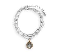 DEMDACO Prayer Layer Silver Tone One Size Brass and Iron Metal Charm Bracelet
