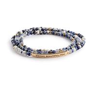 DEMDACO Strong Beautiful You Women's 28 Inch Beaded Stretch Necklace/Wrap Bracelet, 71.12 cm, Metal, no gemstone