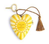 DEMDACO Sunshine Yellow Musical Art Heart Token, 3.5 x 3.5 in